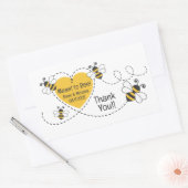 Sticker Rectangulaire Cute Meant to Bee Personalized Wedding  (Enveloppe)
