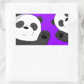 Sticker Rectangulaire Cute pandas (Sac)