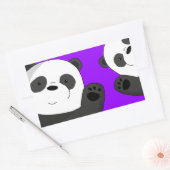 Sticker Rectangulaire Cute pandas (Enveloppe)