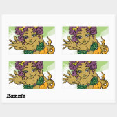 Sticker Rectangulaire Cute sirène (Feuille)