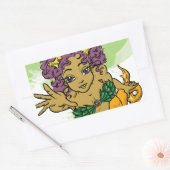 Sticker Rectangulaire Cute sirène (Enveloppe)