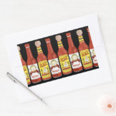Sticker Rectangulaire Cute Spicy Chats sauces chaudes illustration noir (Enveloppe)