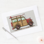 Sticker Rectangulaire Cute Surfing Woody (Enveloppe)