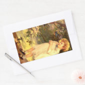 Sticker Rectangulaire Cutie victorien avec des oiseaux (Enveloppe)