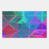 Sticker Rectangulaire Cyber treillis : Un spectre de lumière (Devant)