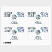 Sticker Rectangulaire Cyberpunk pirate toxique (Feuille)