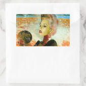 Sticker Rectangulaire Cyborg électrique (Sac)