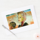 Sticker Rectangulaire Cyborg électrique (Enveloppe)