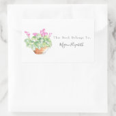 Sticker Rectangulaire Cyclamen pointé (Sac)