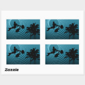 Sticker Rectangulaire cycles de lune (Feuille)