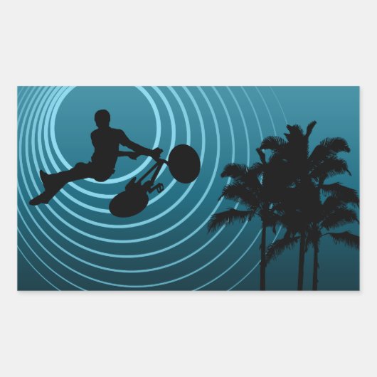 Sticker Rectangulaire cycles de lune (Devant)