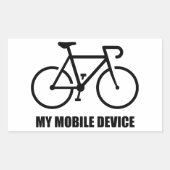 Sticker Rectangulaire Cyclisme, Mon appareil mobile (Devant)