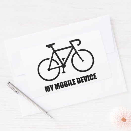 Sticker Rectangulaire Cyclisme, Mon appareil mobile (Enveloppe)