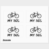 Sticker Rectangulaire Cyclisme, My 365 (Feuille)