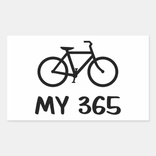 Sticker Rectangulaire Cyclisme, My 365 (Devant)