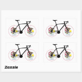 Sticker Rectangulaire Cyclisme sous le drapeau de l'Illinois (Feuille)
