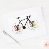 Sticker Rectangulaire Cyclisme sous le drapeau de l'Illinois (Enveloppe)