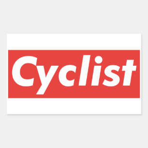 Sticker Rectangulaire Cycliste