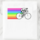 Sticker Rectangulaire Cycliste (Sac)