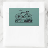 Sticker Rectangulaire Cycologiste drôle dire vélo (Sac)