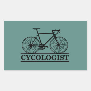 Sticker Rectangulaire Cycologiste drôle dire vélo