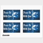 Sticker Rectangulaire Cygne paisible (Feuille)