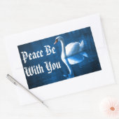 Sticker Rectangulaire Cygne paisible (Enveloppe)