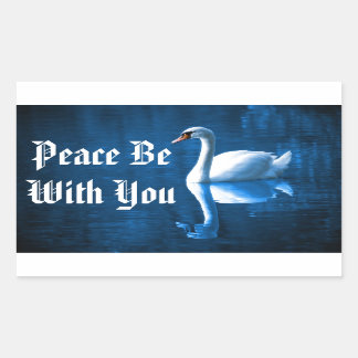 Sticker Rectangulaire Cygne paisible