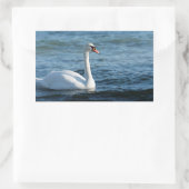 Sticker Rectangulaire Cygnus cygne blanc (Sac)