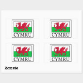 Sticker Rectangulaire Cymru (Feuille)