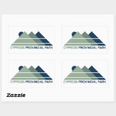 Sticker Rectangulaire Cypress Provincial Park Mountains Sun (Feuille)