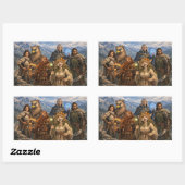Sticker Rectangulaire D&D de fête (Feuille)
