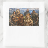 Sticker Rectangulaire D&D de fête (Sac)