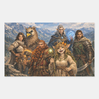 Sticker Rectangulaire D&D de fête