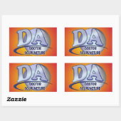 STICKER RECTANGULAIRE DA ACRONYM LOGO DOCTEUR D'ACUPUNCTURE (Feuille)