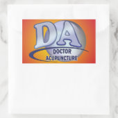 STICKER RECTANGULAIRE DA ACRONYM LOGO DOCTEUR D'ACUPUNCTURE (Sac)