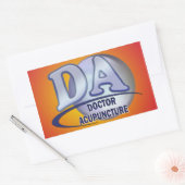 STICKER RECTANGULAIRE DA ACRONYM LOGO DOCTEUR D'ACUPUNCTURE (Enveloppe)