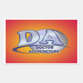 STICKER RECTANGULAIRE DA ACRONYM LOGO DOCTEUR D'ACUPUNCTURE