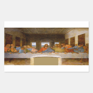 Sticker Rectangulaire Da Vinci Dernier Supper Fine Art Classic