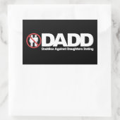 Sticker Rectangulaire DADD Daddies Contre Les Filles En Rencontre (Sac)