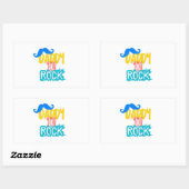 Sticker Rectangulaire Daddy You Rock (Feuille)