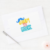 Sticker Rectangulaire Daddy You Rock (Enveloppe)