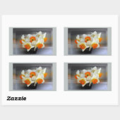 Sticker Rectangulaire Daffodiques du début du printemps (Feuille)