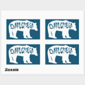 Sticker Rectangulaire Dahlonega Georgia Bear (Feuille)