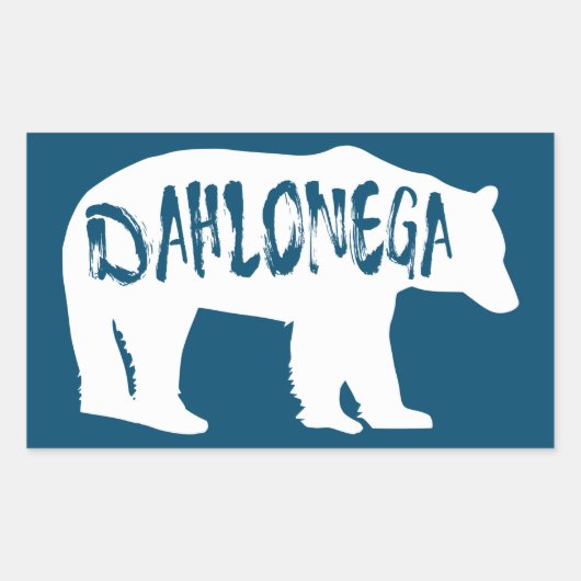 Sticker Rectangulaire Dahlonega Georgia Bear (Devant)
