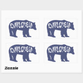 Sticker Rectangulaire Dahlonega Georgia Bear (Feuille)