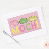 Sticker Rectangulaire Daifuku Mochi Nouvel An Japonais Gâteau de riz (Enveloppe)