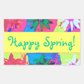 Sticker Rectangulaire Daisies éclaboussées de peinture pastel (Devant)