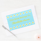 Sticker Rectangulaire Daisy d'été Plaque de livre personnalisée (Enveloppe)