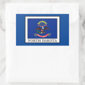 Sticker Rectangulaire Dakota du Nord (Sac)